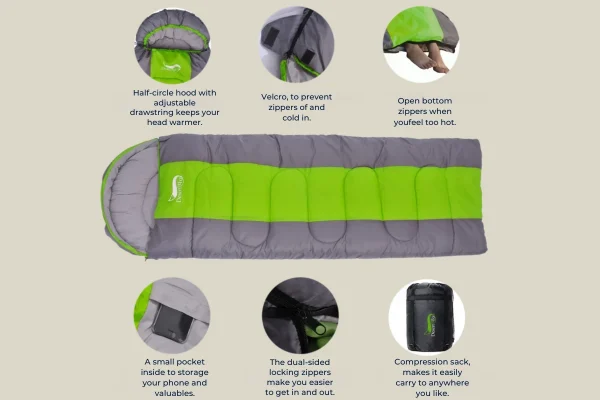 StarSync Camping Sleeping Bag – All-Season, Durable, and Comfortable Sleeping Bag for Camping and Backpacking - Image 6