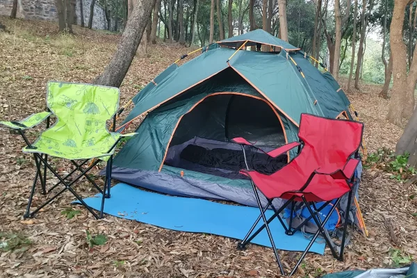 photo of a camping set-up