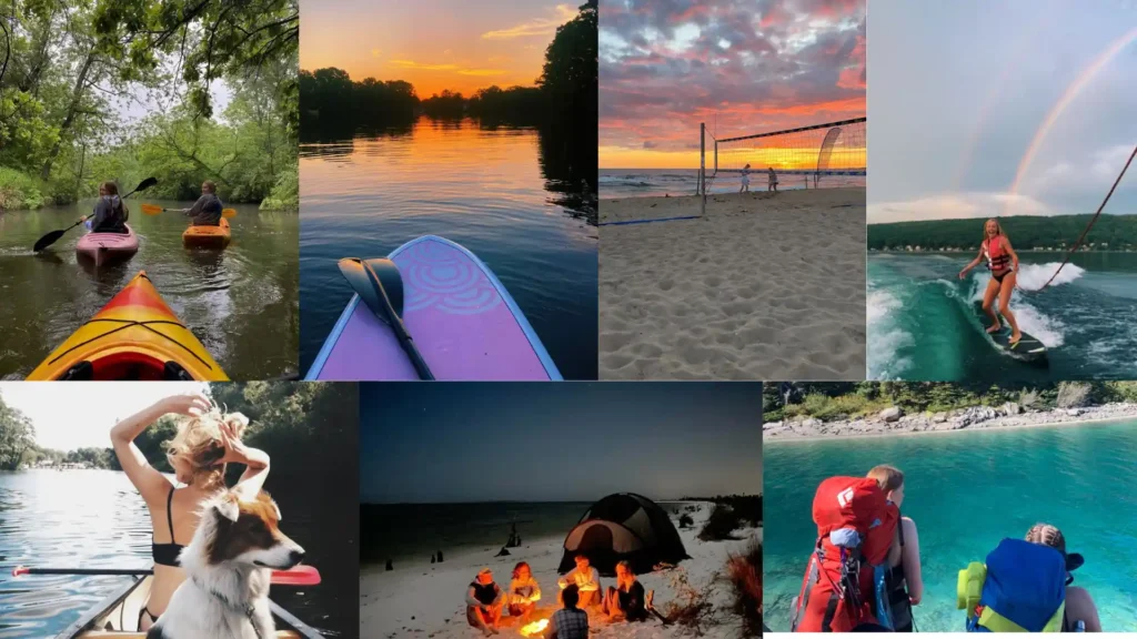 How to Have the Best Beach Day Ever 2 beach day activities collage